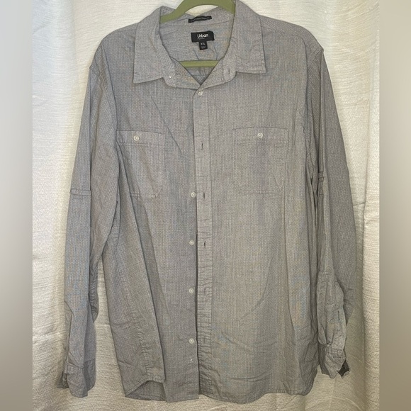 Urban Pipeline Easy Care Grey Dress Shirt - Picture 1 of 4